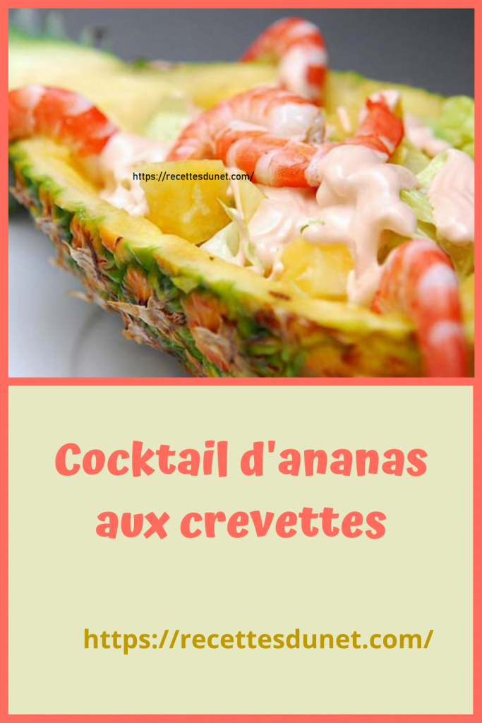 Cocktail d'ananas aux crevettes entrée facile
